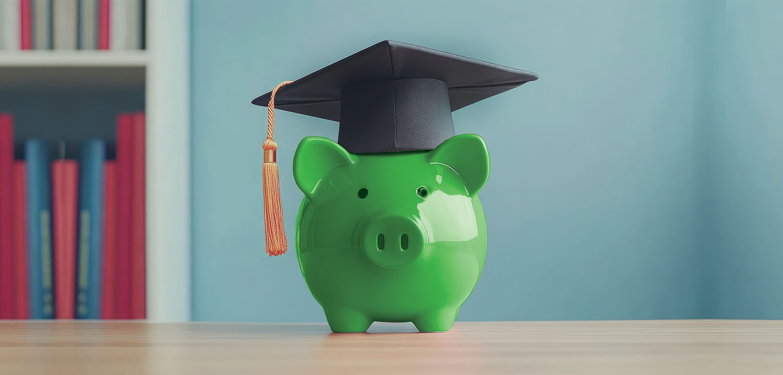 piggy bank with grad cap